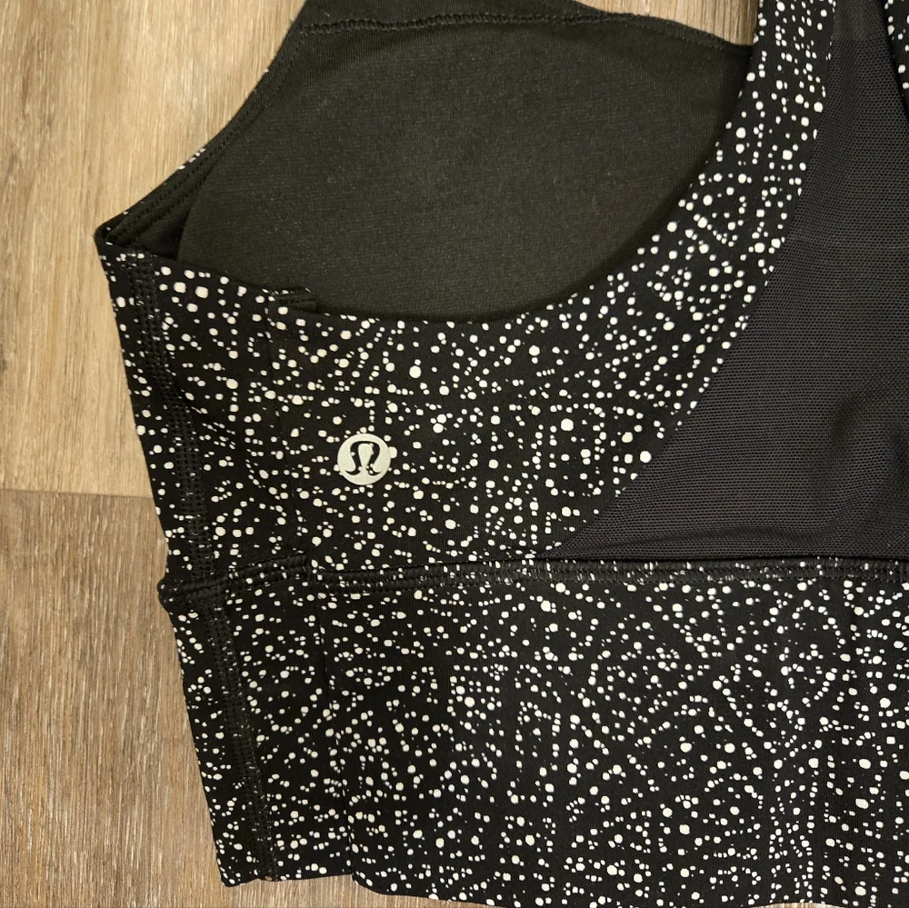 Lululemon Invigorate Bra Longline Night View White Black/Black Size 10 - Picture 8 of 11